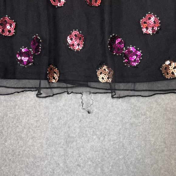 Lulus Black Era of Opulence Burgundy Sequin Cap Sleeve Maxi Dress Size Small - Picture 7 of 13